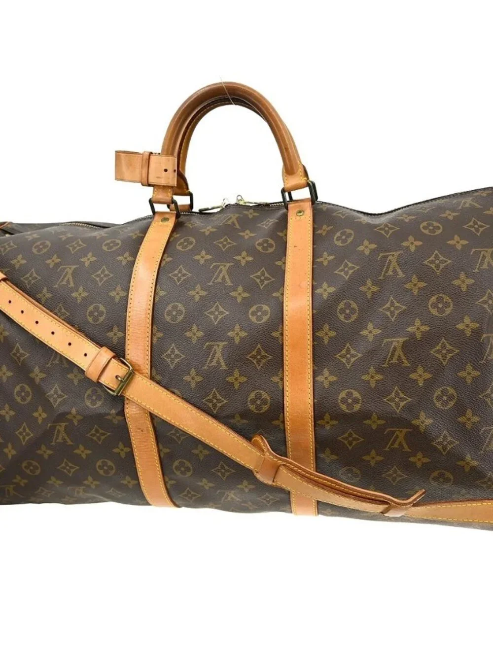 Best02 LOUIS VUITTON MONOGRAM KEEPALL BANDOULIERE 60 BAG